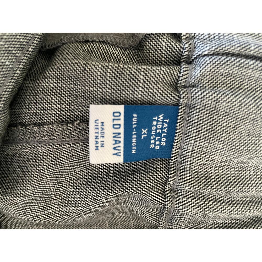 Old Navy Gray Wide Leg High Waisted Linen Blend Pants XL - Picture 6 of 11